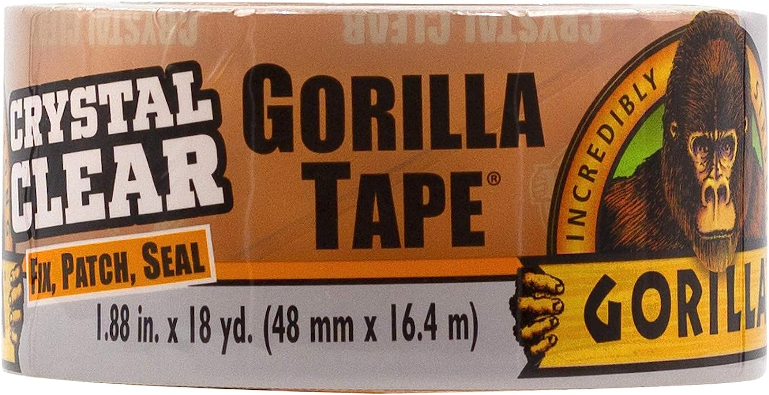 Gorilla Crystal Clear Repair Duct Tape, 1.88” x 18 yd, Clear, (Pack of 1) - Image 9